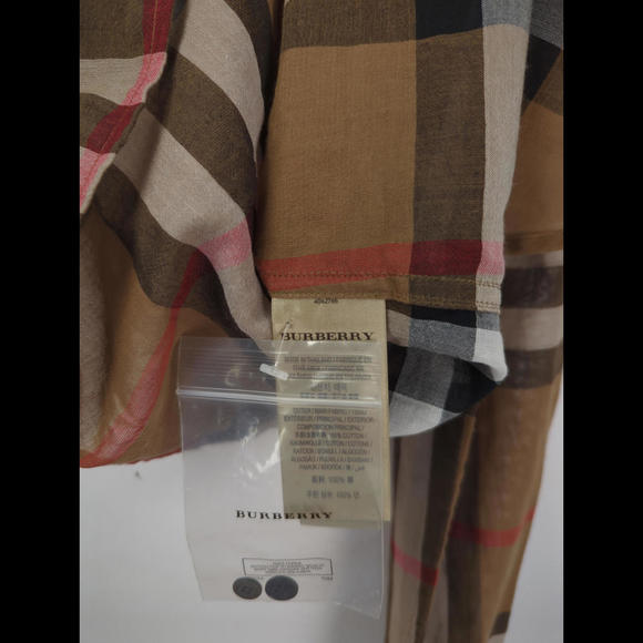 [SOLD] NEW BURBERRY Women's Sz US 6 Nova Check Ruffle Frill Shoulder Shirt - Picture 8 of 12